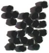 25 9mm Diamond-Shaped Window Beads Black 